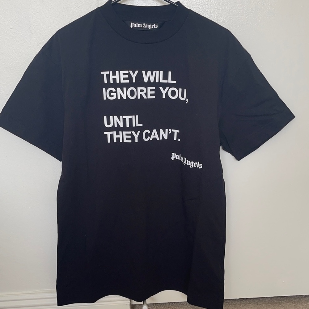 Men’s Palm Angels Black Graphic Tee Shirt - Large